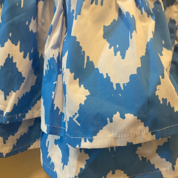 CUPCAKE BLUE AND WHITE MINI DRESS LONG SLEEVES WITH RUFFLES - Picture 3 of 7